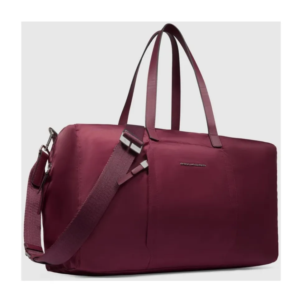 Faltbare Reisetasche Damen aus Stoff und Leder mit Tasche für Piquadro Smart Tracker