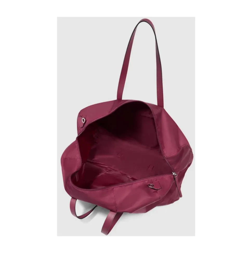 Faltbare Reisetasche Damen aus Stoff und Leder mit Tasche für Piquadro Smart Tracker
