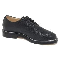 Flache Lederschuhe mit Schnürung