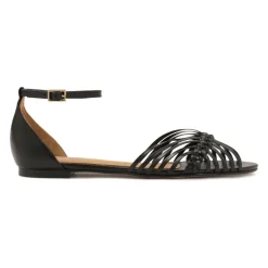 Flache Sandalen mit eingebautem Absatz