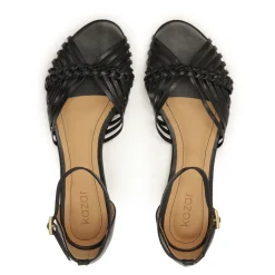 Flache Sandalen mit eingebautem Absatz
