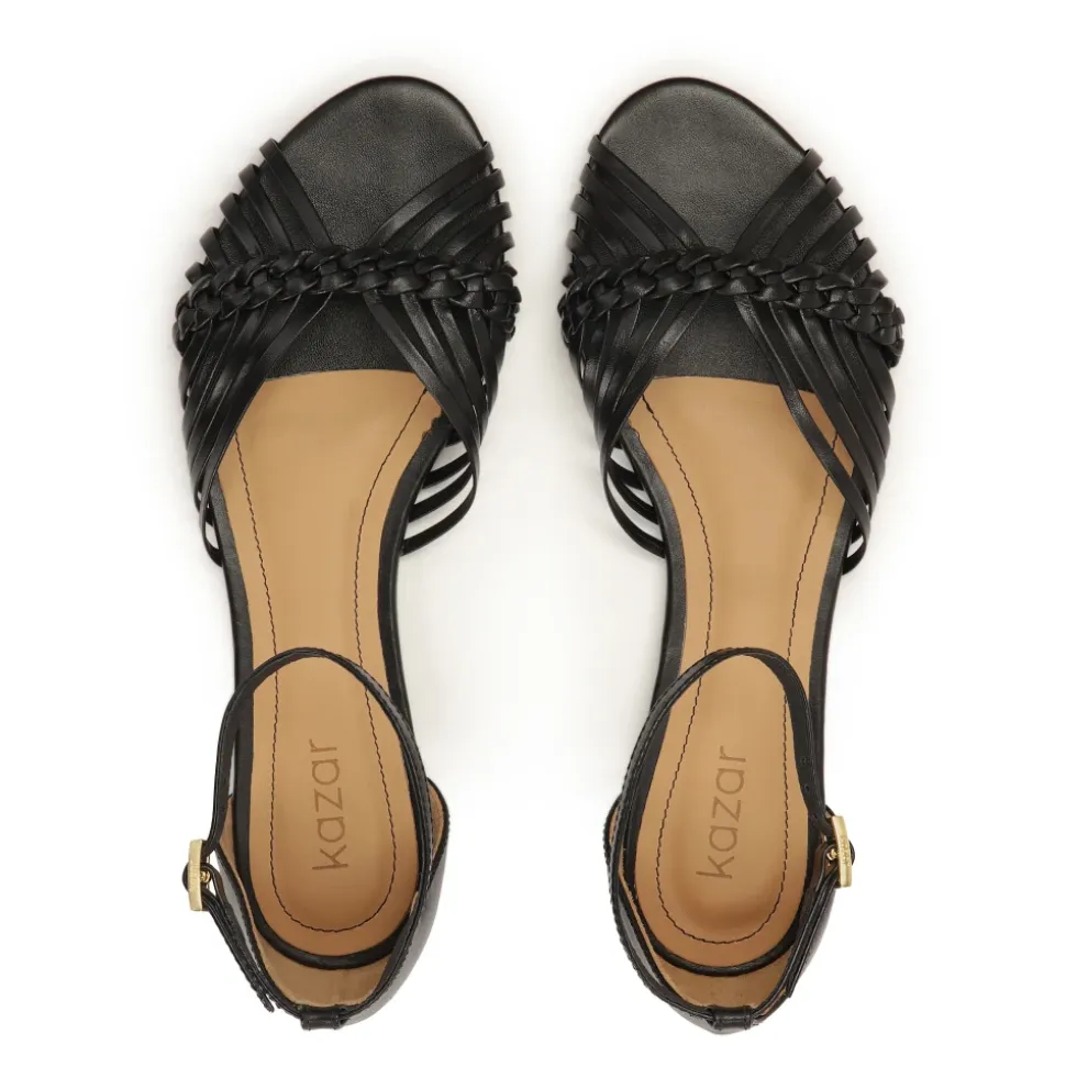 Flache Sandalen mit eingebautem Absatz