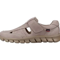 Flache Sandalen mit Klettverschluss