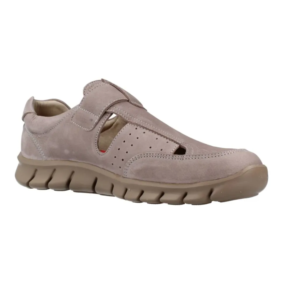 Flache Sandalen mit Klettverschluss