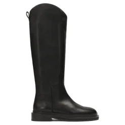 Flache Slipper-Boots aus Leder