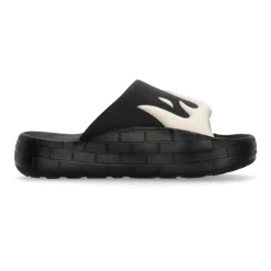 Flame Shape Slide Hausschuhe Weiß/Schwarz