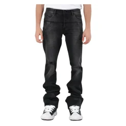 Flare Skinny Jeans mit Knopfverschluss