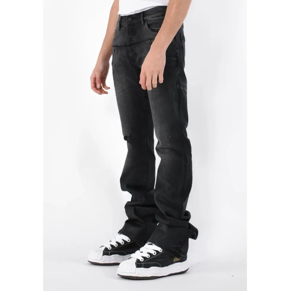 Flare Skinny Jeans mit Knopfverschluss