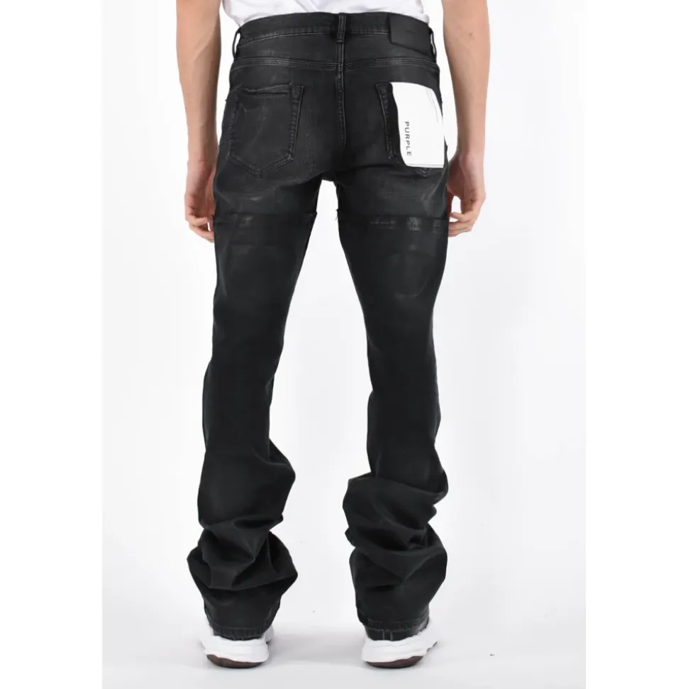 Flare Skinny Jeans mit Knopfverschluss