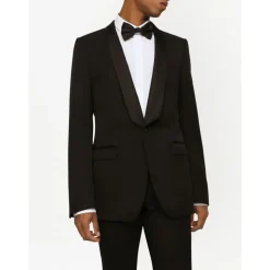 Formeller Blazer, Schwarze Einreihige Abendjacke