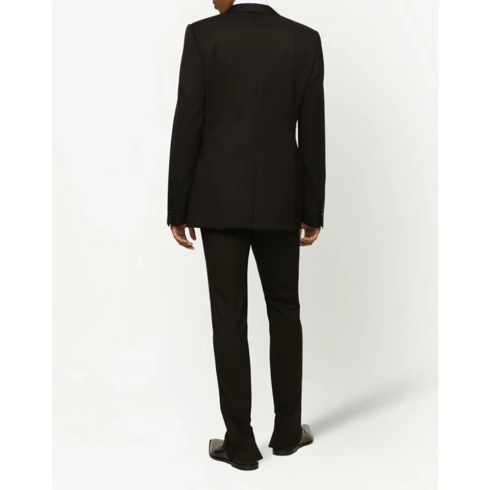 Formeller Blazer, Schwarze Einreihige Abendjacke
