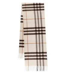 Fringed Check Muster Kaschmirtasche