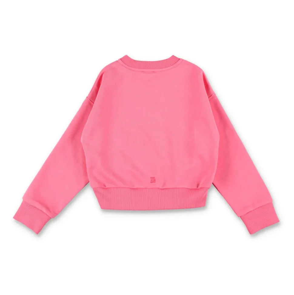Fuchsia Logo Sweatshirt im Cropped-Stil