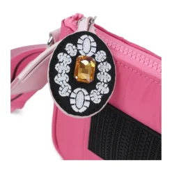 Fuchsia Taschen mit Logo Patch Charme