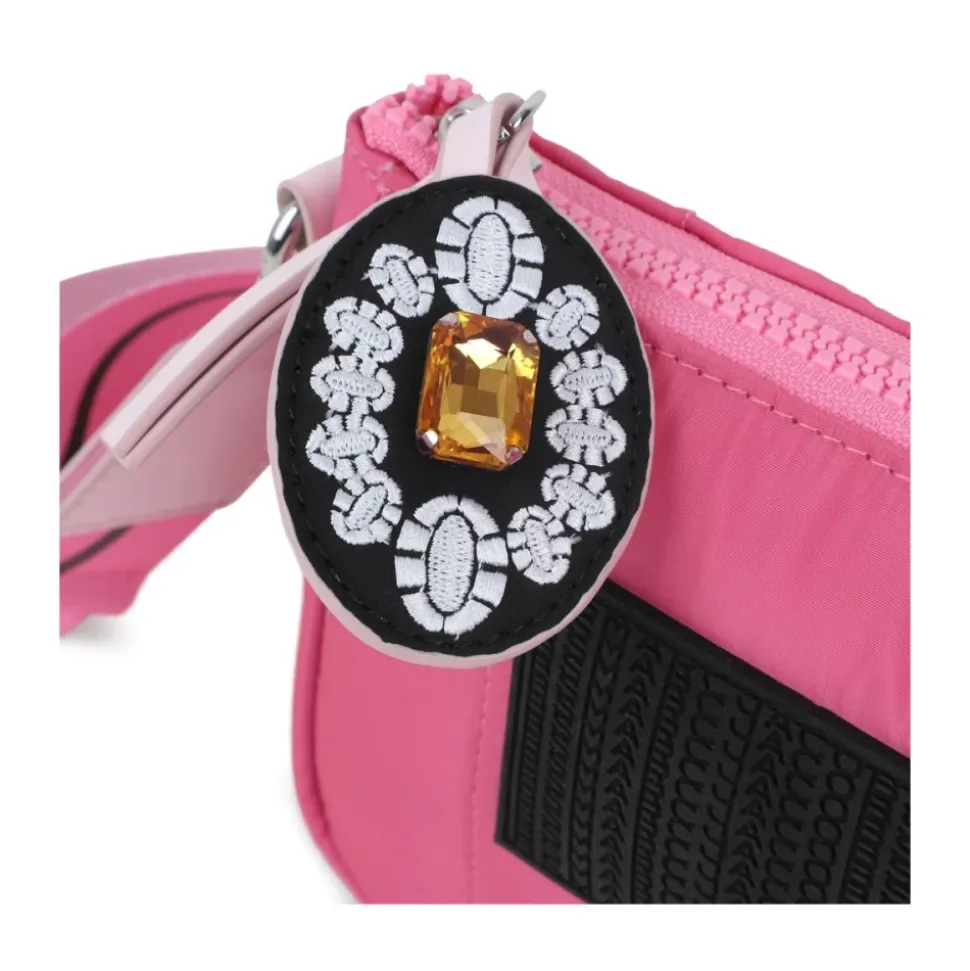 Fuchsia Taschen mit Logo Patch Charme