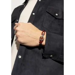 Gancini Two-Tone Geflochtenes Lederarmband