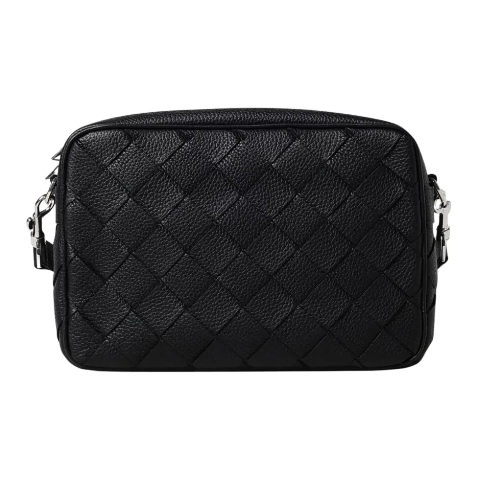 Geflochtene Lederschultertasche