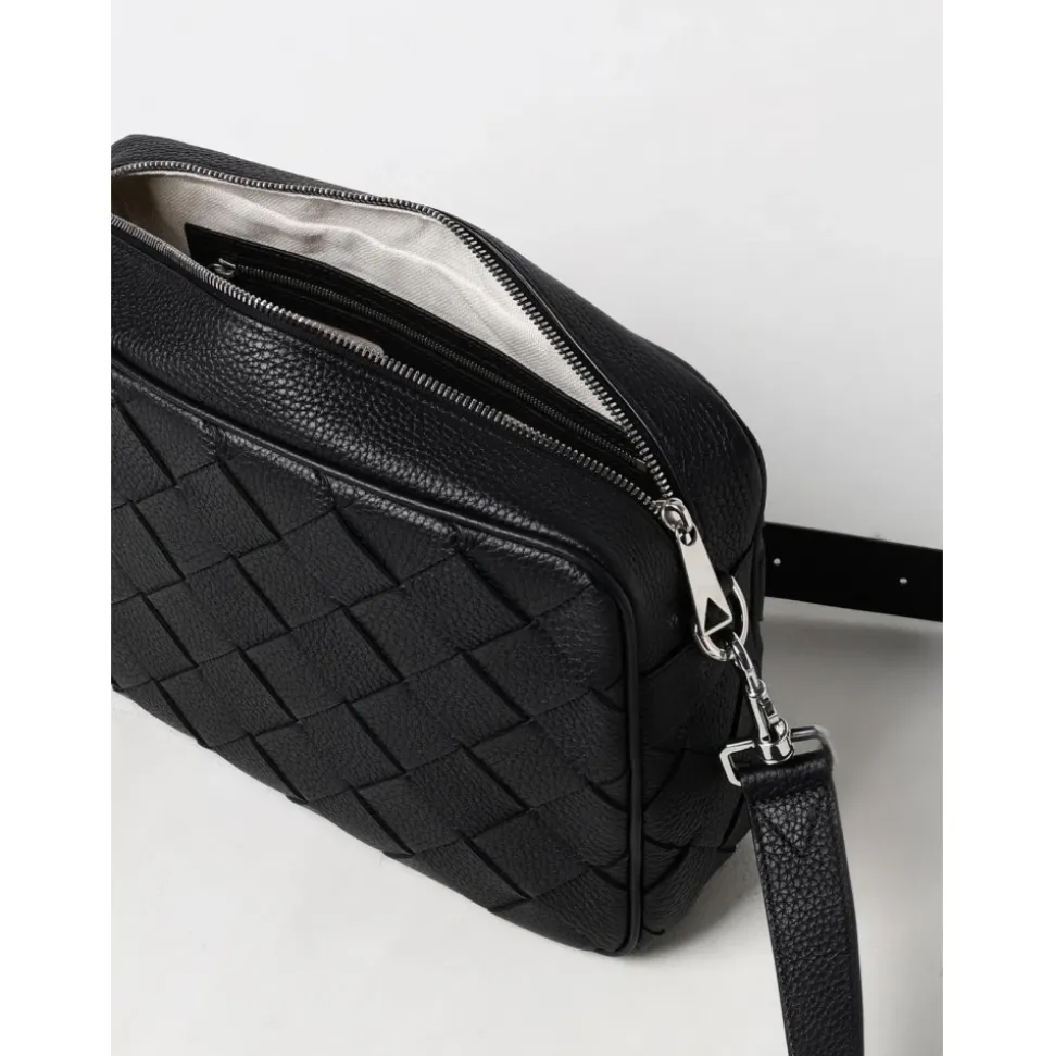 Geflochtene Lederschultertasche
