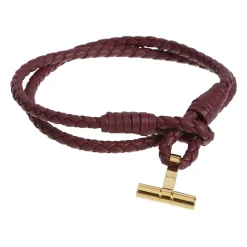 Geflochtenes Leder T Armband