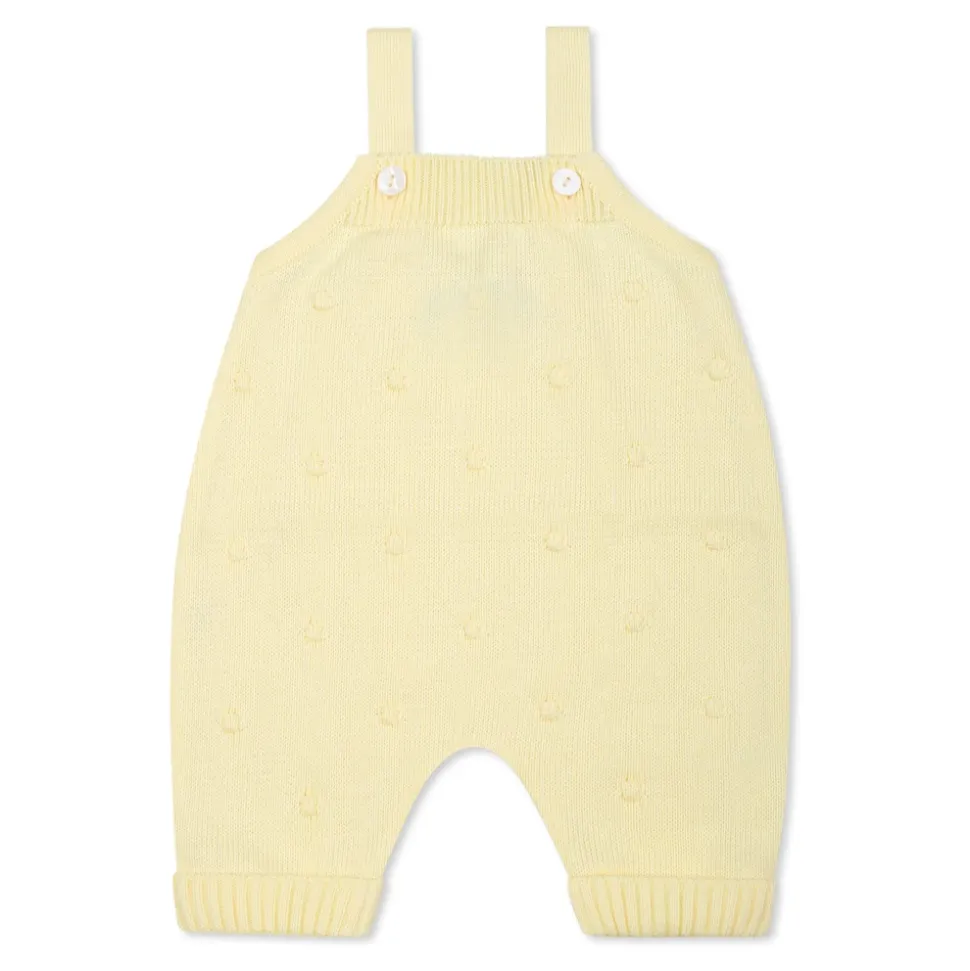 Gelbe gepunktete Baumwoll Latzhose