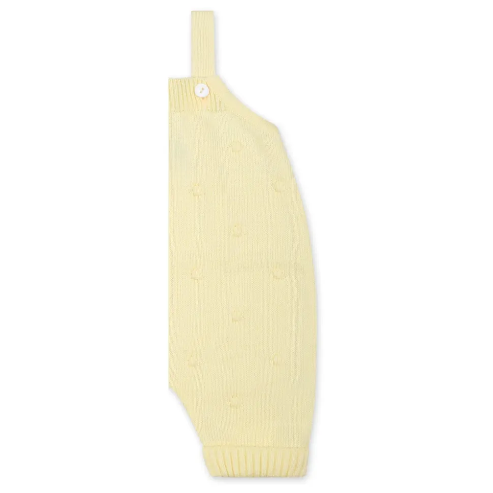 Gelbe gepunktete Baumwoll Latzhose