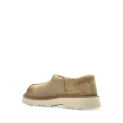 Gelbe Wildleder Lug Loafer Schuhe