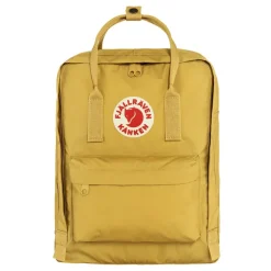 Gelber Stoffrucksack mit Mehreren Taschen