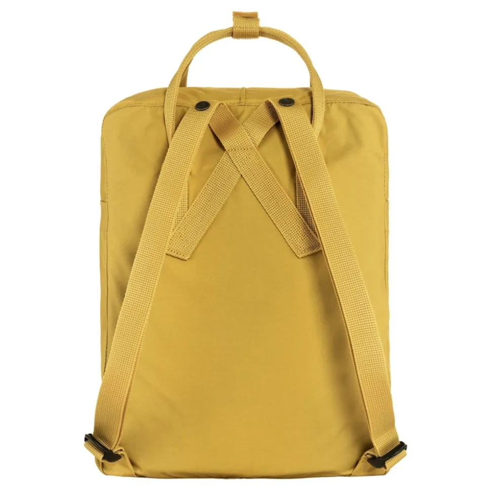 Gelber Stoffrucksack mit Mehreren Taschen