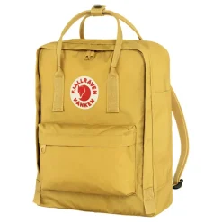 Gelber Stoffrucksack mit Mehreren Taschen