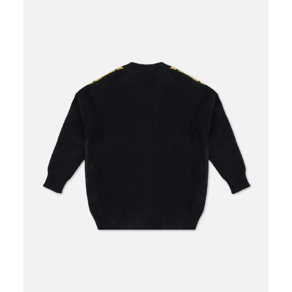 Gemusterte Wollstrickjacke