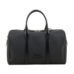 Genarbtes Leder Medium Duffle mit weiter Öffnung