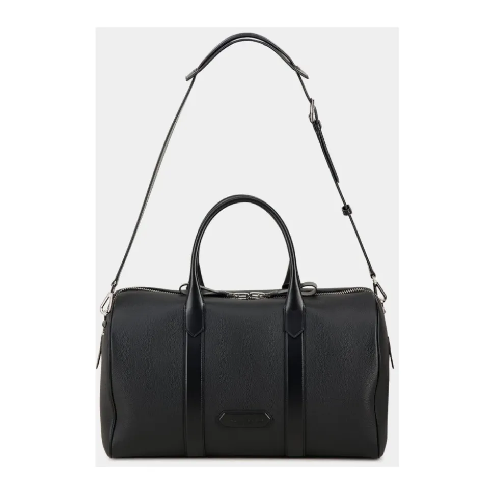 Genarbtes Leder Medium Duffle mit weiter Öffnung