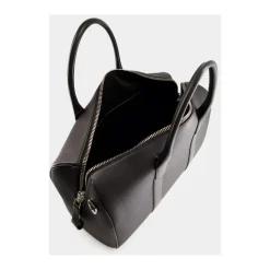 Genarbtes Leder Medium Duffle mit weiter Öffnung