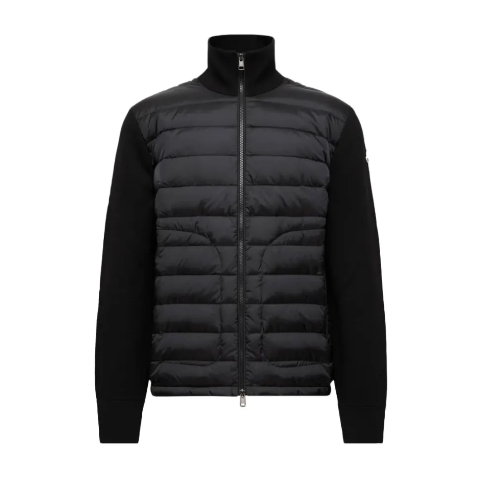 Gepolsterte Reißverschluss-Strickjacke