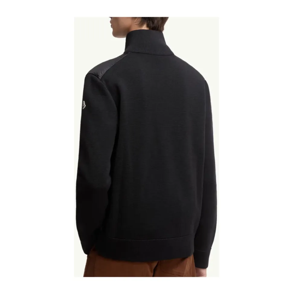 Gepolsterte Reißverschluss-Strickjacke