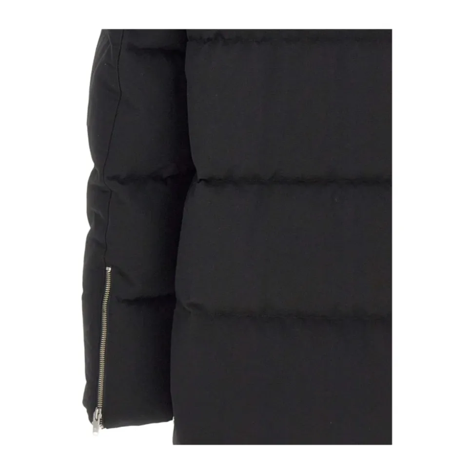 Gepolsterte Schwarze Oberbekleidung mit Abnehmbarer Kapuze