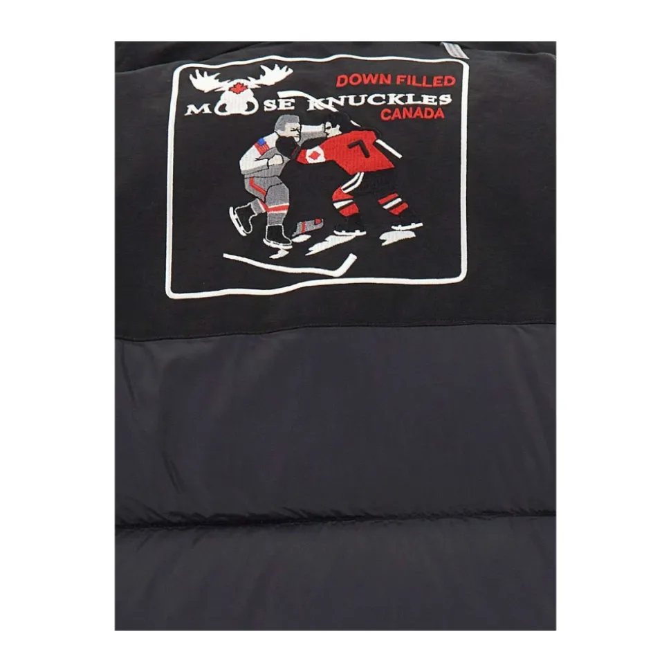 Gepolsterte Schwarze Oberbekleidung mit Abnehmbarer Kapuze