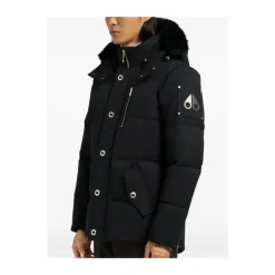Gepolsterte Schwarze Oberbekleidung mit Abnehmbarer Kapuze