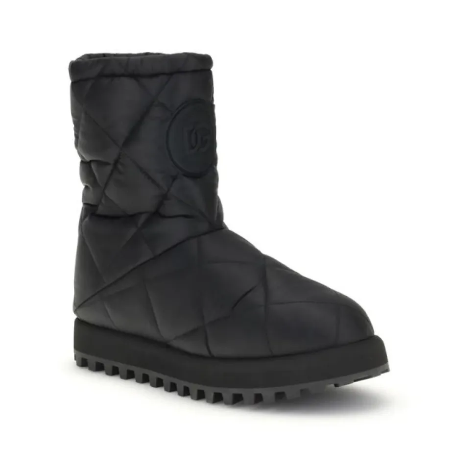 Gepolsterte Stiefel mit Diamantmuster