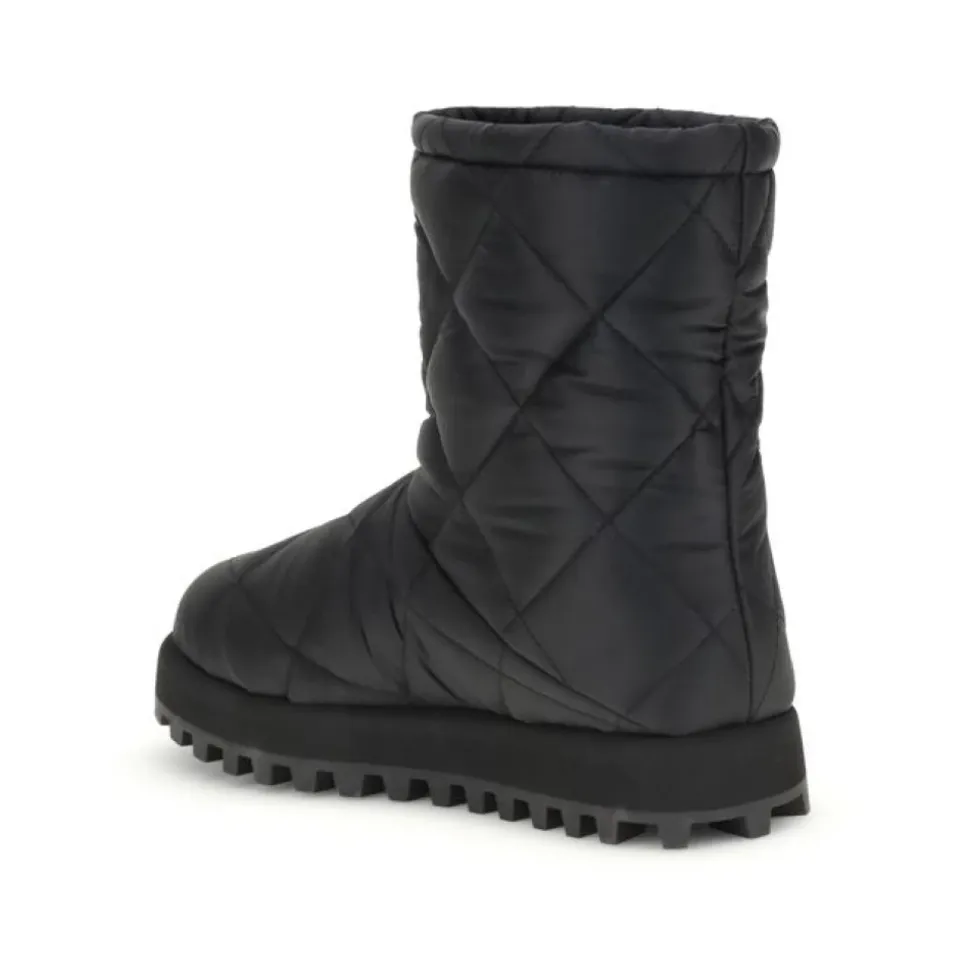 Gepolsterte Stiefel mit Diamantmuster
