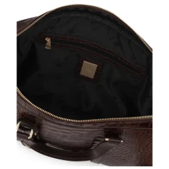 Geprägte braune Leder-Laptoptasche