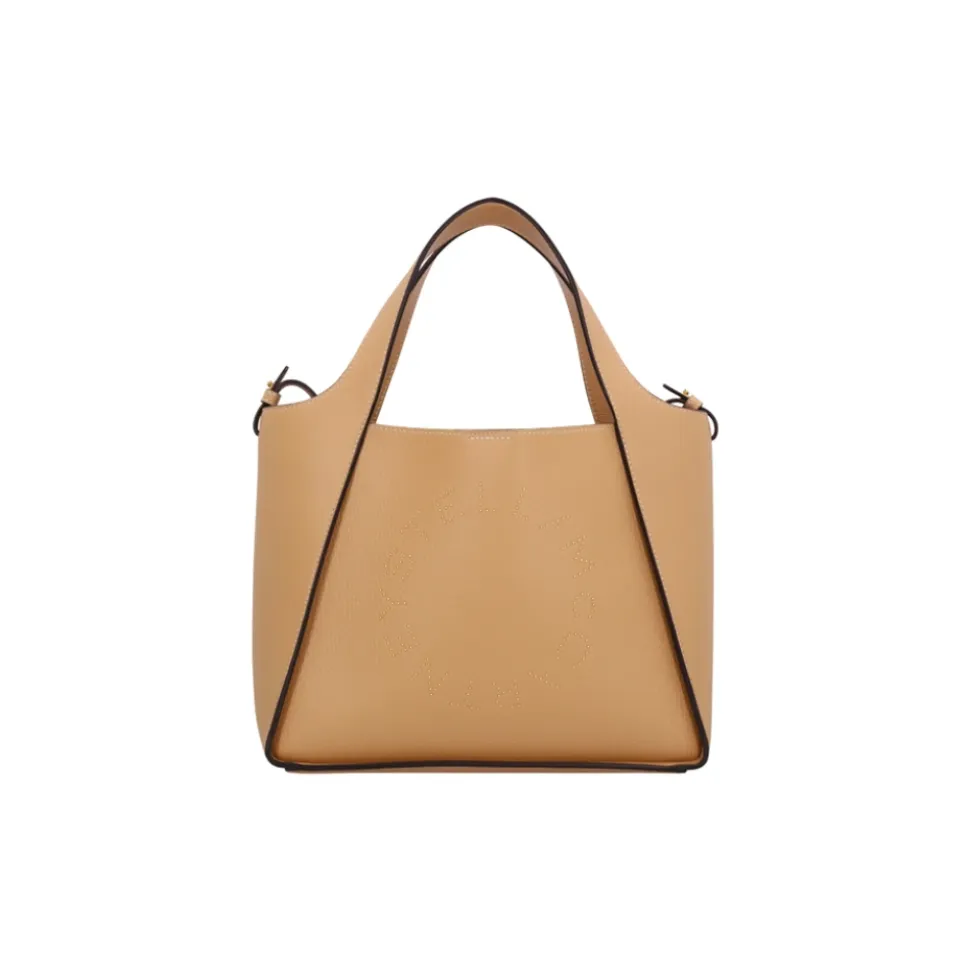 Geprägte körnige Crossbody-Tasche mit Nietenlogo