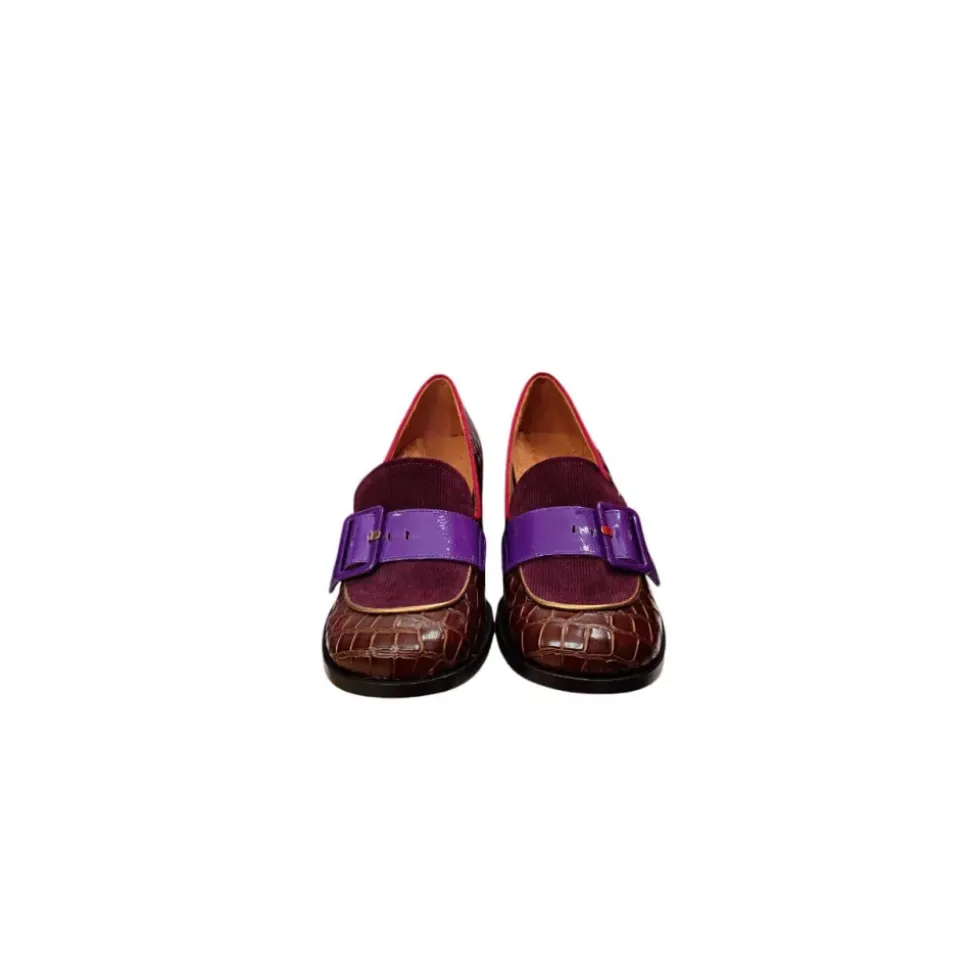 Geprägte Leder High Heel Pumps