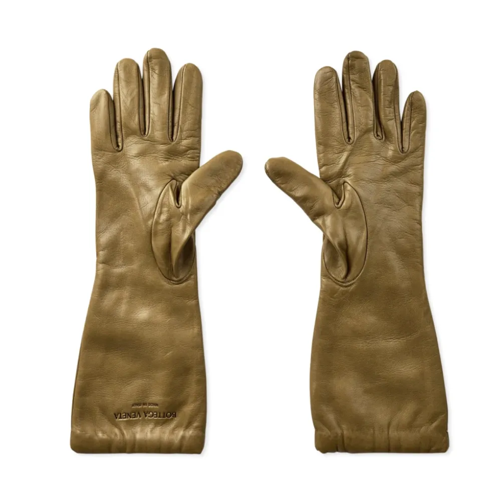 Geprägte Logo Lederhandschuhe