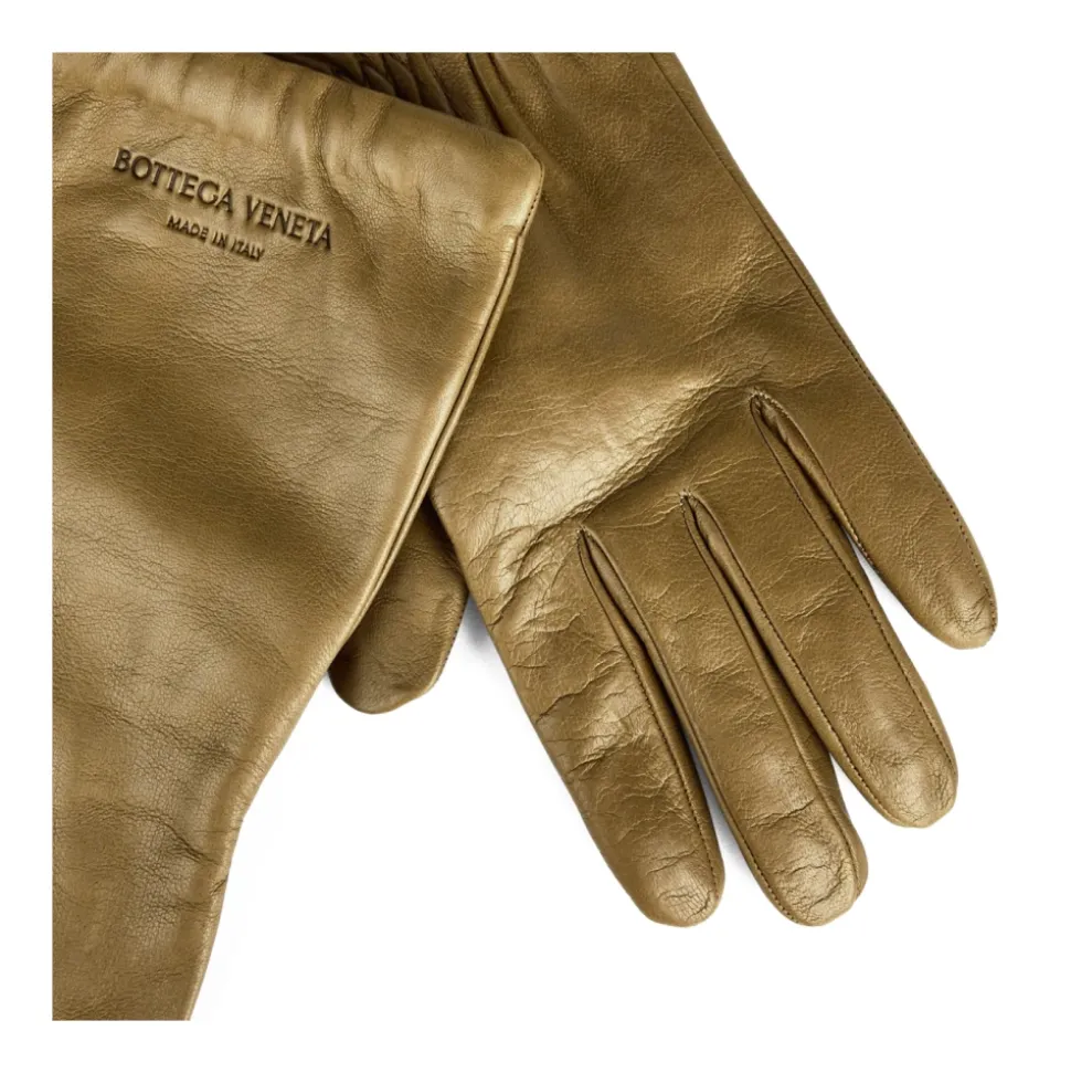 Geprägte Logo Lederhandschuhe