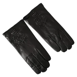 Geprägte Logo-Lederhandschuhe