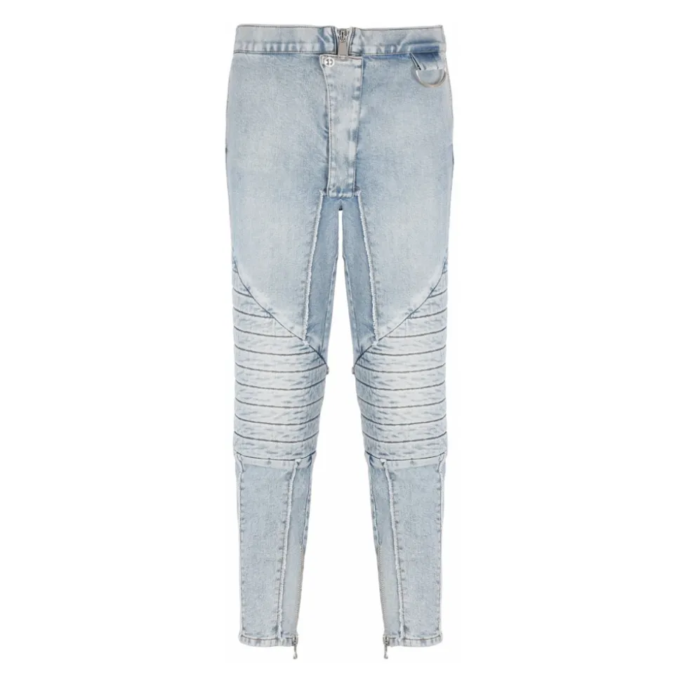 Gerippte Slim-Fit-Jeans aus Baumwolle