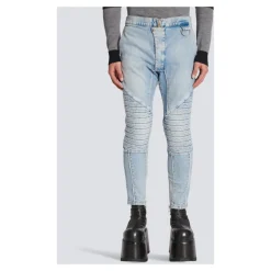 Gerippte Slim-Fit-Jeans aus Baumwolle