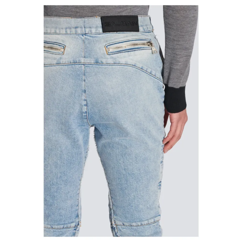 Gerippte Slim-Fit-Jeans aus Baumwolle