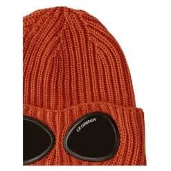 Gerippte Strickmütze mit Logo